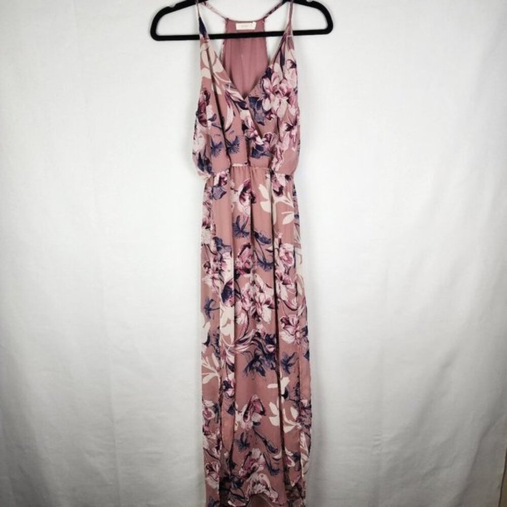Lush Racerback Floral Maxi Dress M